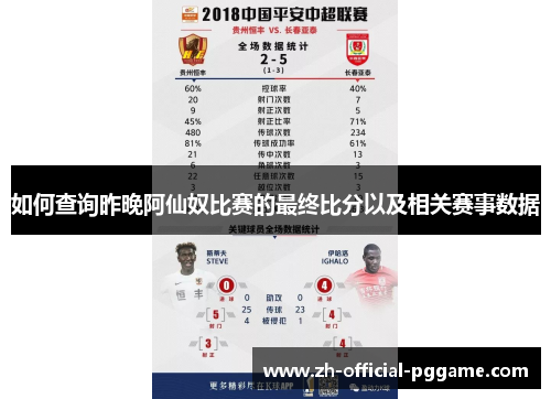 如何查询昨晚阿仙奴比赛的最终比分以及相关赛事数据